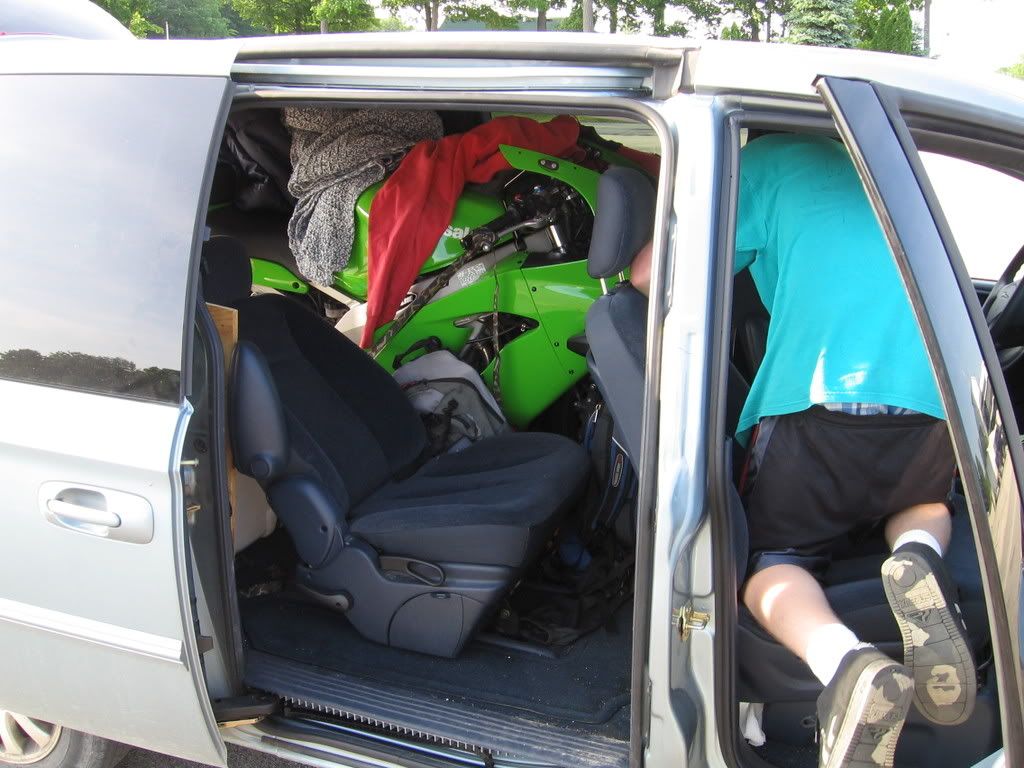 Tying Down a Bike in a Van Kawasaki Motorcycle Forums