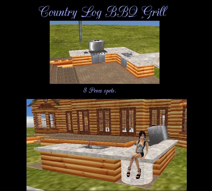 Country Log BBQ Grill