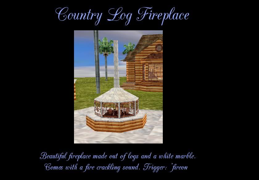 Country Log Fireplace