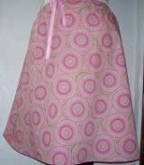 Pink & Taupe Fancy Circles<P> A-Line Skirt - up to size 20/22<P>  **CLEARANCE**