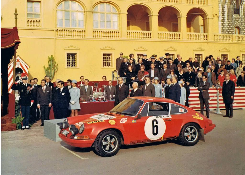 Old rally photos Porsche 911 Waldegard Helmer Monte Carlo 1970