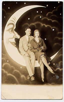vintage paper moon couple