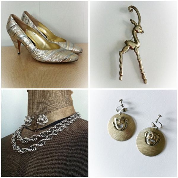  vintage silver comedy tragedy earrings jewelry shoes 