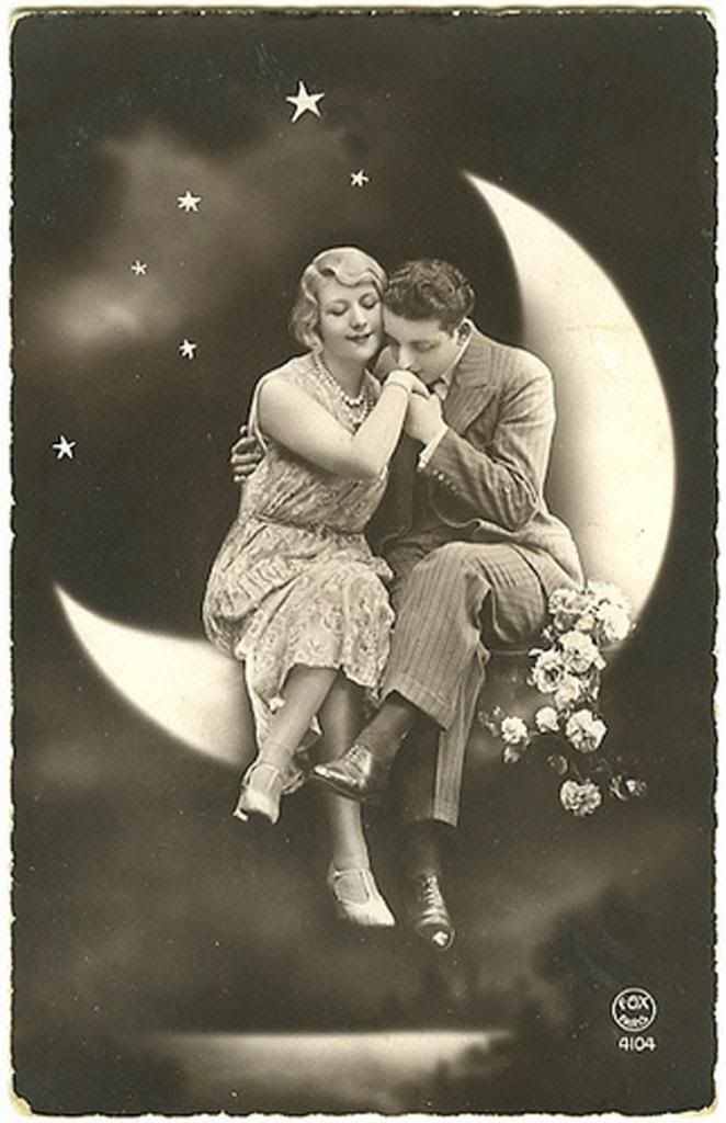 vintage paper moon couple