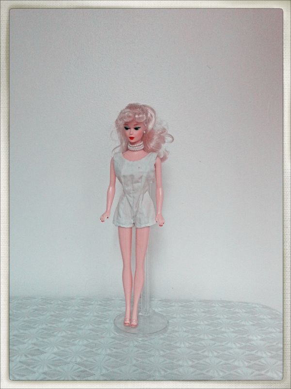  vintage barbie white play suit romper