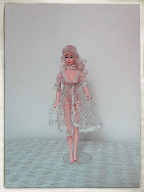 vintage Barbie lace robe lingerie