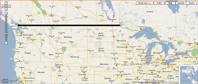 Map Usa And Canada Border ... United States And Canada Border on map of usa and canada border ...