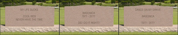 epitaph on the tombstone