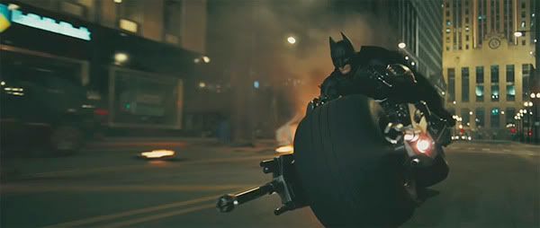 The Dark Knight riding Batpod