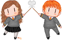 Rony e Hermione - por Nay