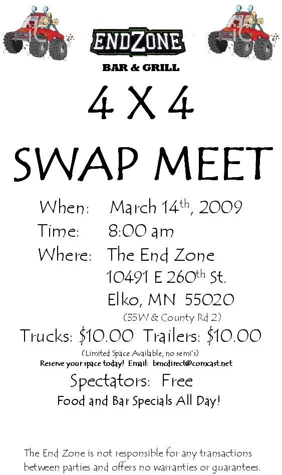 Swap MEET TODAY ! in MN ELKO/BURNSVILLE Pirate 4x4
