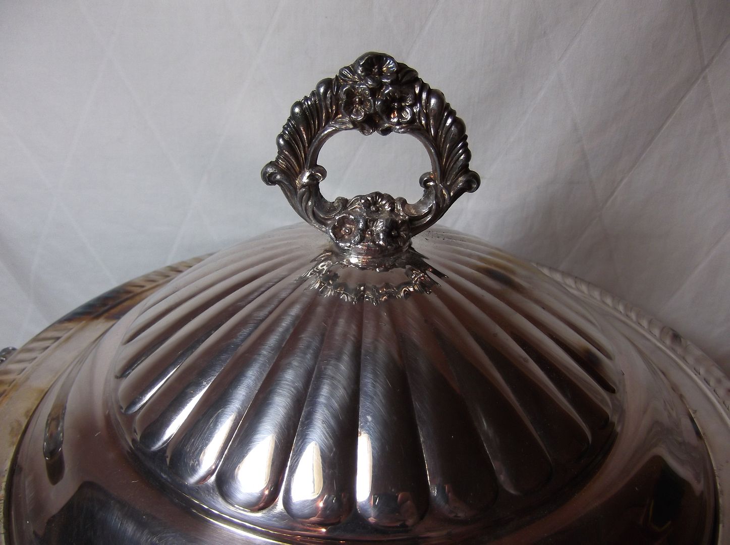 Ornate Vtg F B ROGERS SILVER PLATED CHAFING DISH Serving Set Stand ...