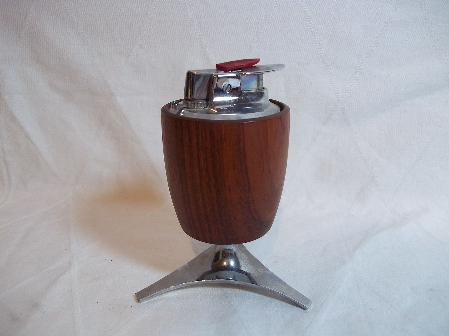 Rosewood & Chrome RONSON VARAFLAME VALIANT TABLE LIGHTER mid century