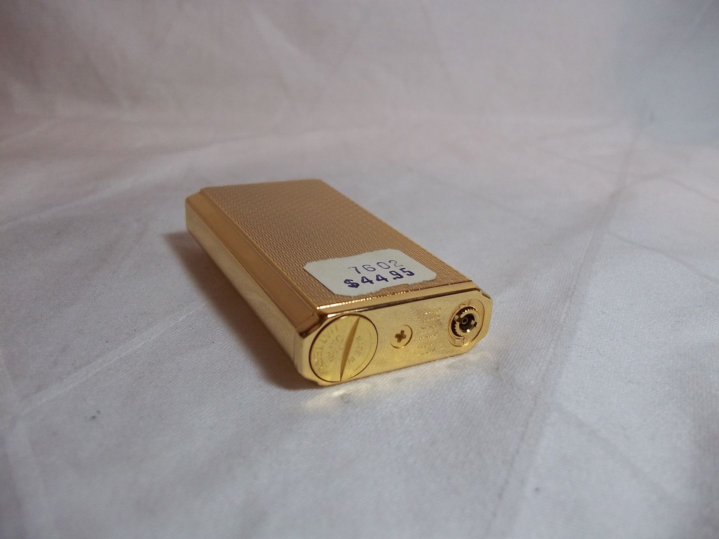 Vintage WIN ELECTRONIC POCKET LIGHTER Gold Cherry electric battery