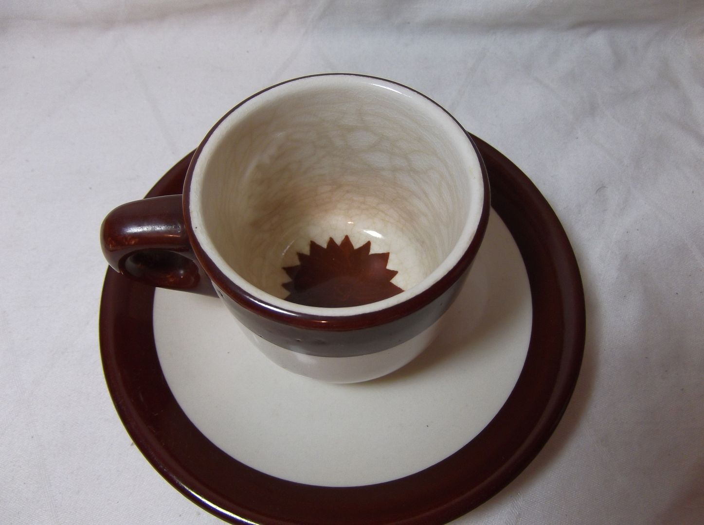 1950s Vintage WALLACE CHINA CUP & SAUCER SET Restaurant espresso coffee mug