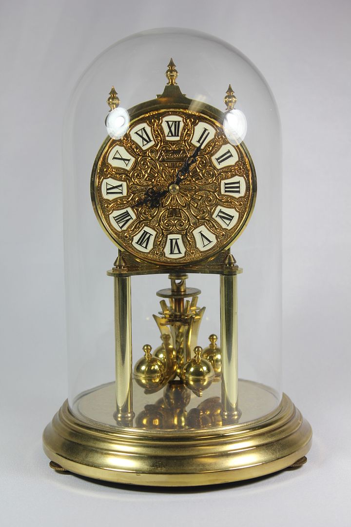 Vintage KUNDO Germany Torsion Pendulum Anniversary KIENINGER Gold Clock