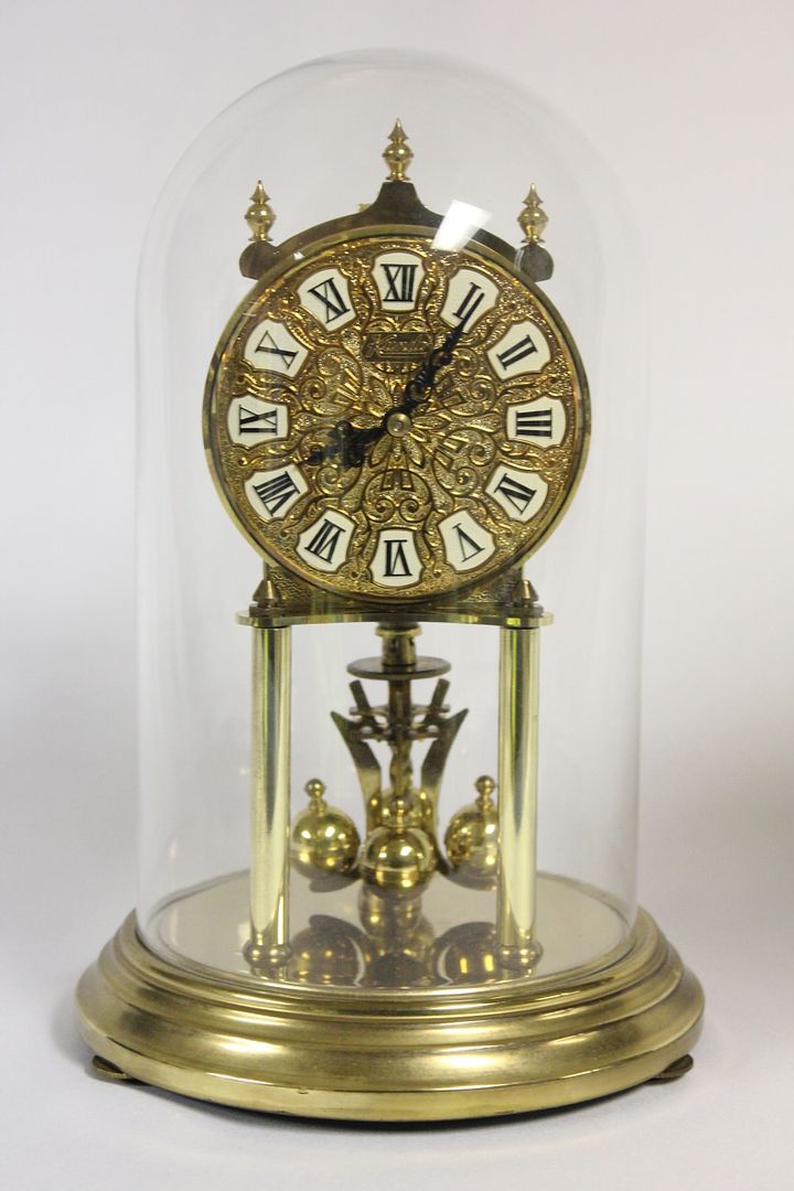 Vintage KUNDO Germany Torsion Pendulum Anniversary KIENINGER Gold Clock