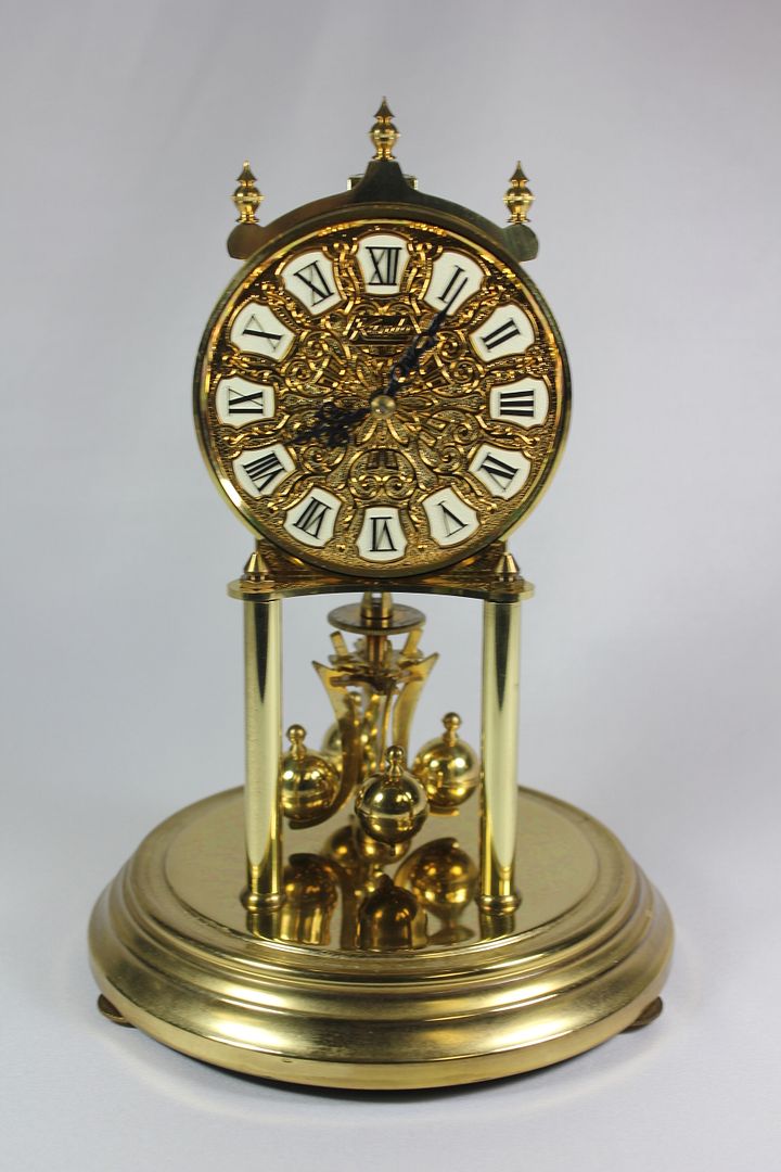 Vintage KUNDO Germany Torsion Pendulum Anniversary KIENINGER Gold Clock