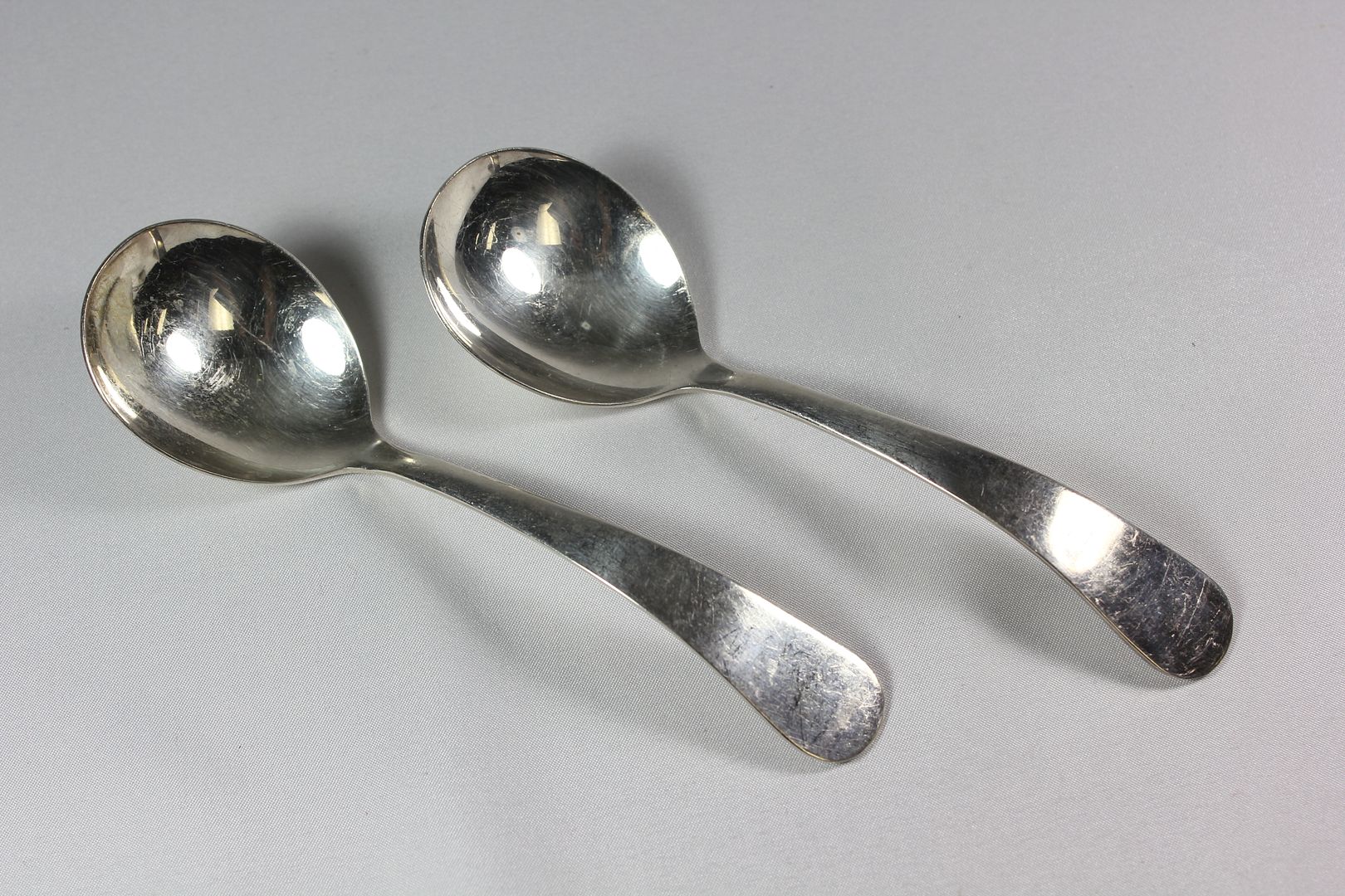 Pair 2 Vintage Victor S Co A1 And Overlay Is Silver Spoon Ladles Ebay