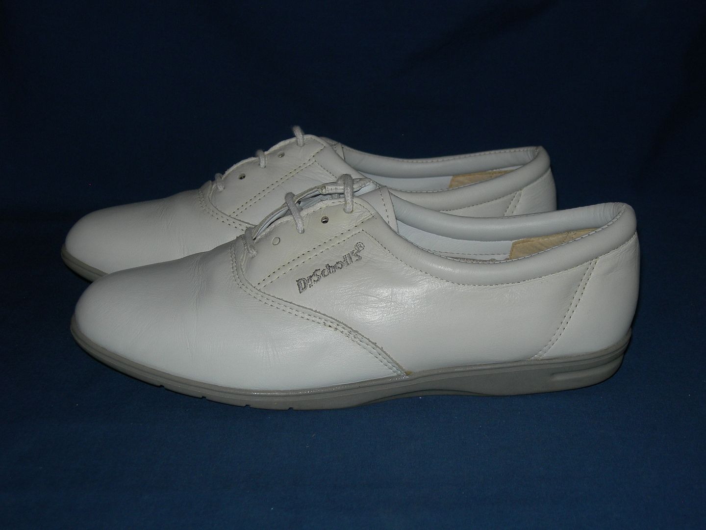 Dr Scholl's Women's White Comfort Lace Up Shoes Leather Size 8 W S