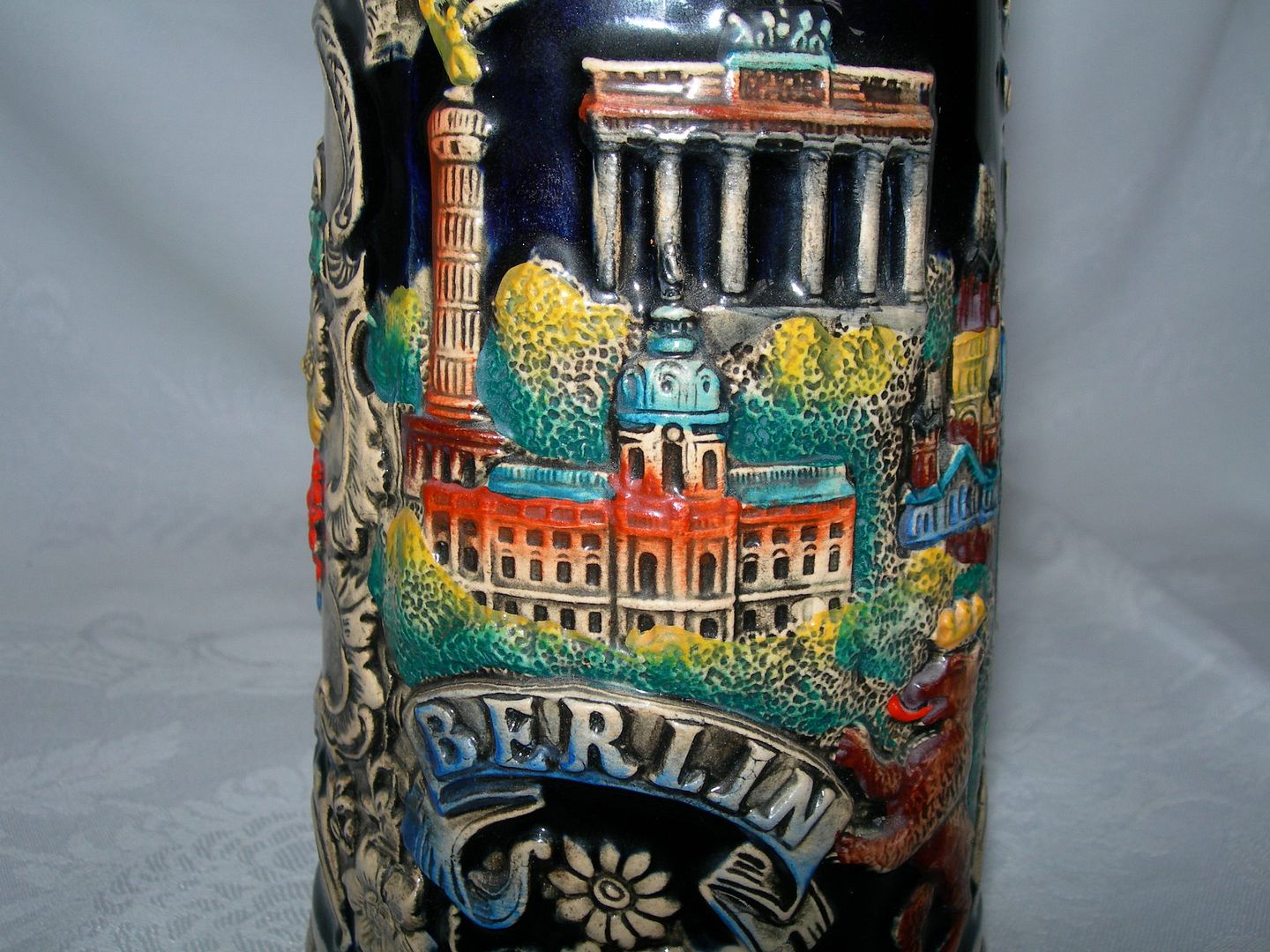 Vintage Handarbeit lidded beer Stein Berlin Germany 10 1/2" eBay