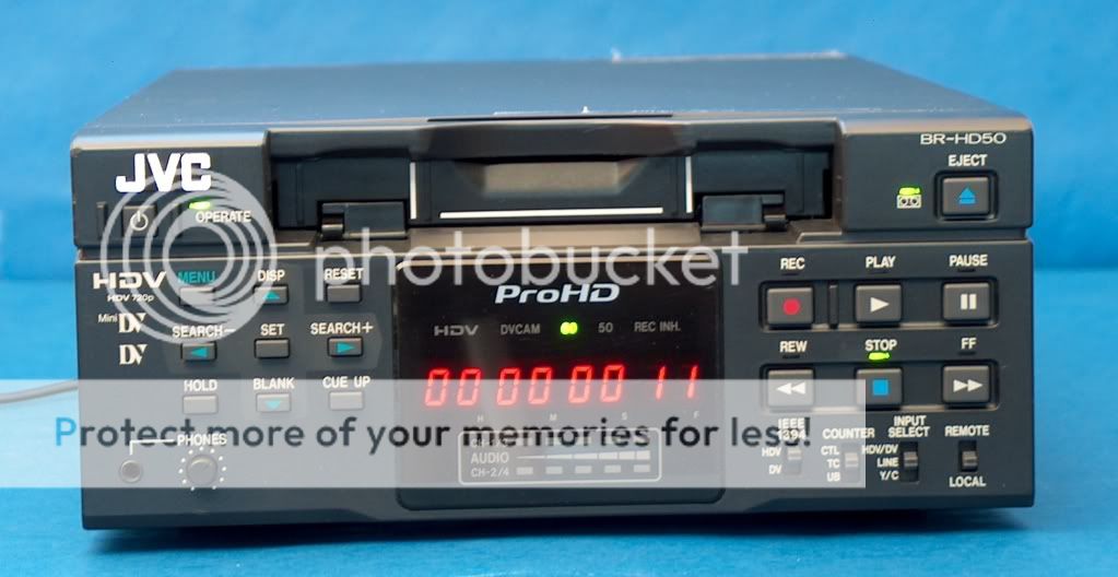 JVC BR HD50U HDV ProDV DV/MiniDV HD VIDEO CASSETTE RECORDER  