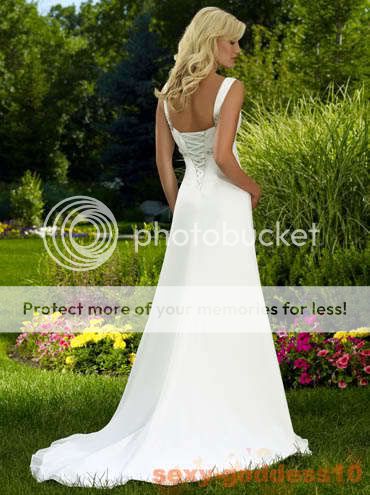 New Stock White/Ivory Chiffon Wedding Dress Bridal Gown Size6/8/10/12 