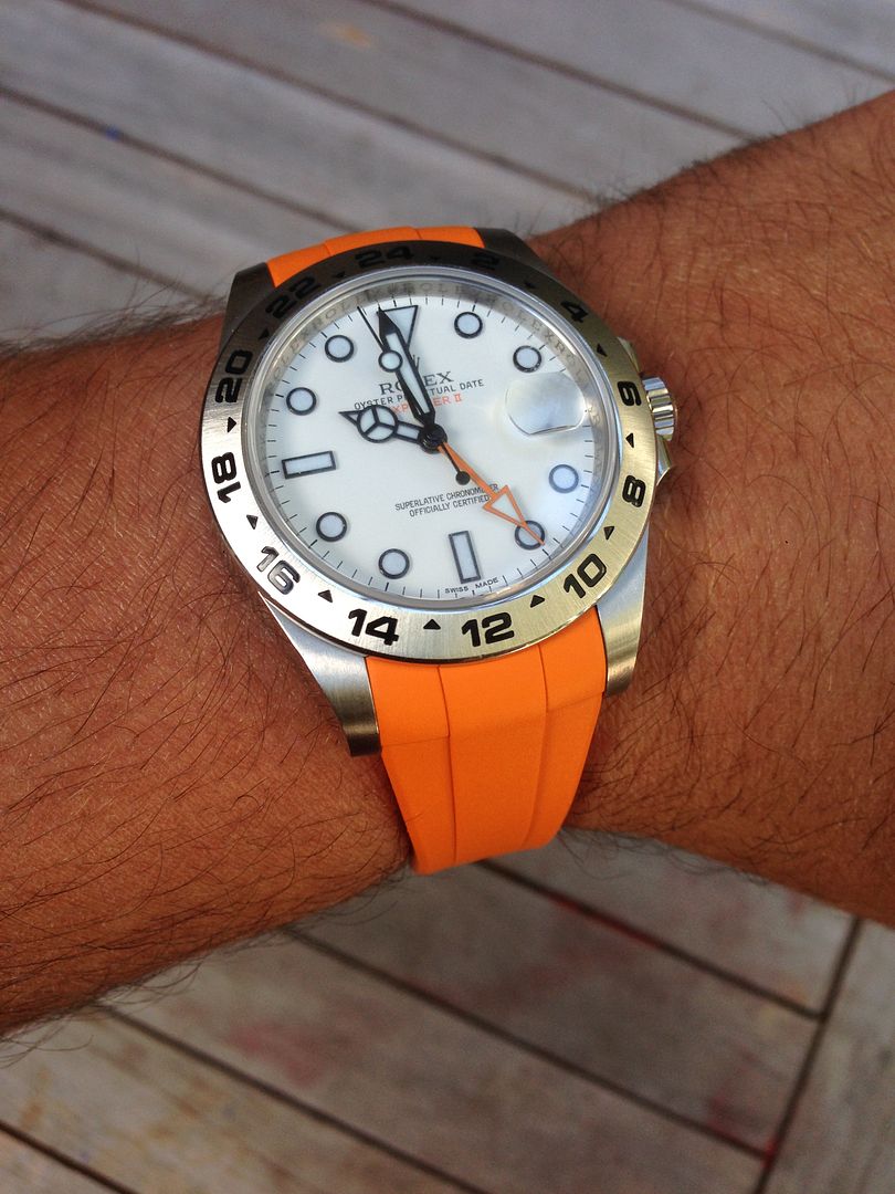rolex explorer orange strap