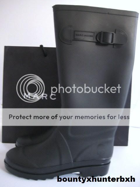 Marc Jacobs Matte Black Rubber Rainboots Rain Boots 10 40 Wellies