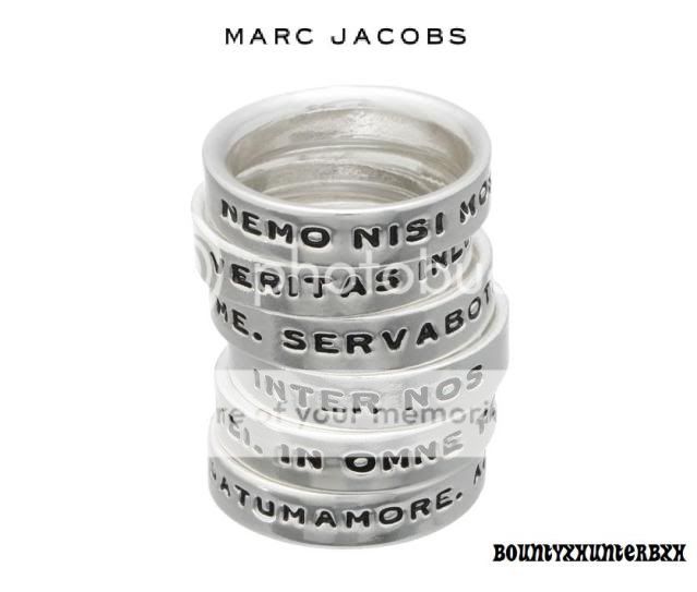 MARC JACOBS Latin NEMO NISI MORS Ring Bracelet sz 10  