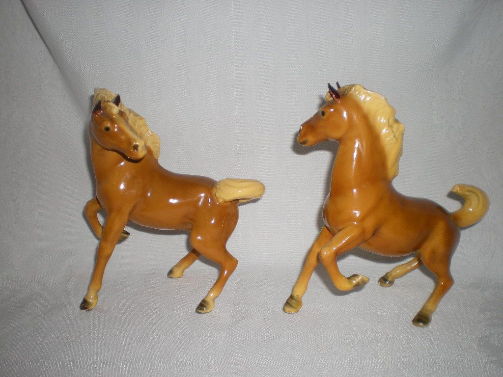 Lot of 2 Vintage Mortens Studio Horse Palomino Figurine | eBay