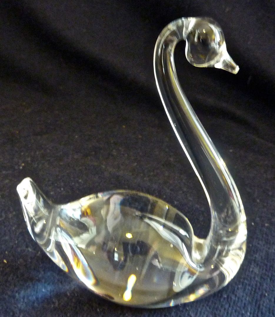 Crystal Glass Swan Figurine Paperweight | eBay