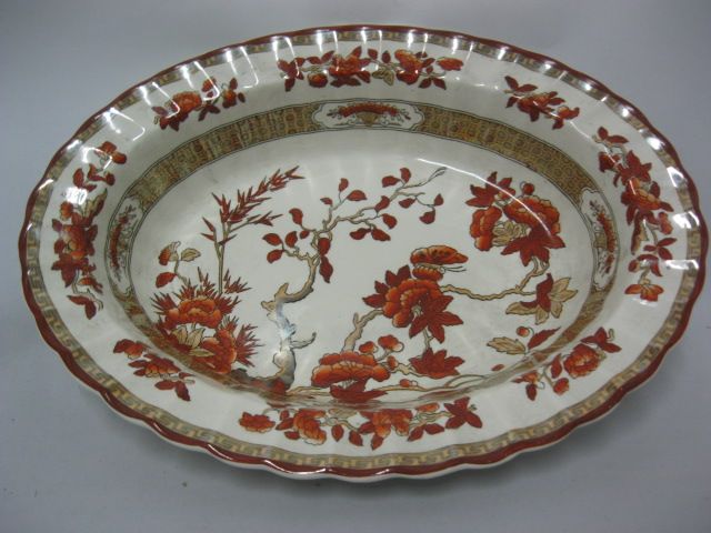 Oval Vegetable Bowl 10 1/4 Copeland Spode India Tree  